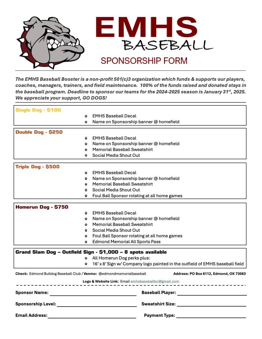 Home | Edmond Bulldog Baseball Club Home | Edmond Bulldog Baseball Club